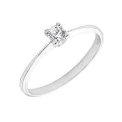 Anillo Mishelle 3mm Oro Blanco 18K