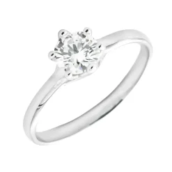Anillo Monique Diamante 0,52ct F-VS1 IGI Oro Blanco 18K