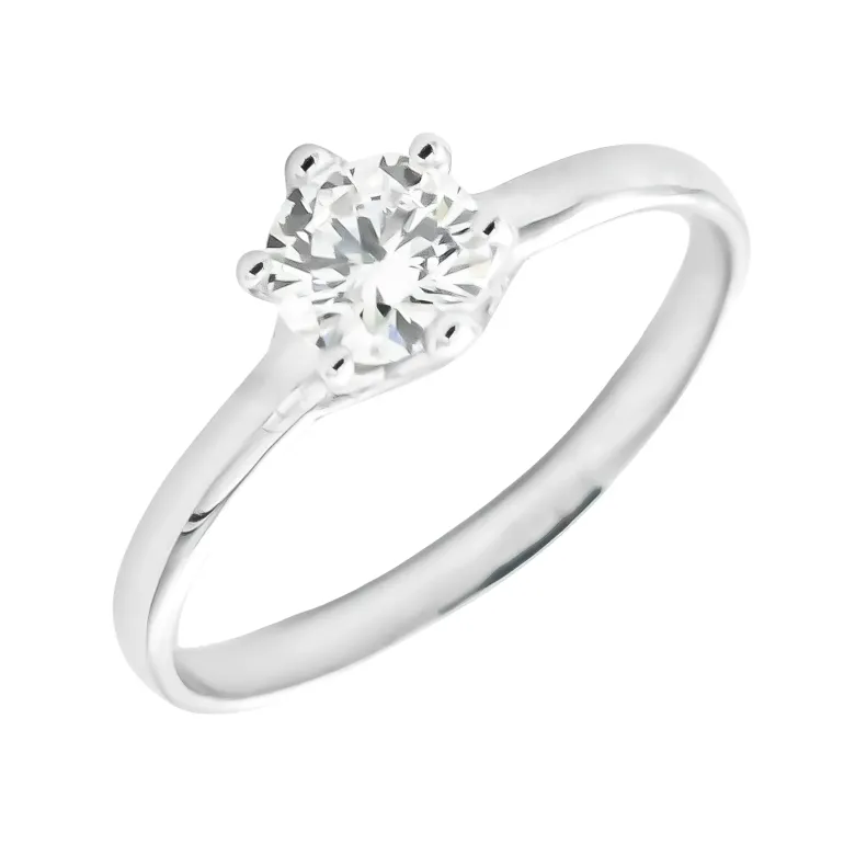 Anillo Monique Diamante 0,52ct F-VS1 IGI Oro Blanco 18K