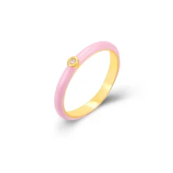 Anillo Muffin Rosa Plata Dorada