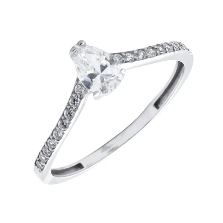 Anillo Naly Oro Blanco 18K