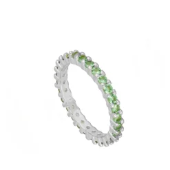 Anillo Nara Green Plata