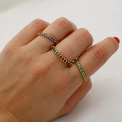 Anillo Nara Lila Plata Dorada