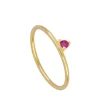 Anillo Neila Fucsia Plata Dorada