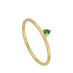Anillo Neila Verde Plata Dorada