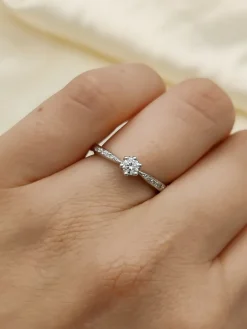 Anillo Nia Diamantes 0,25ct G-SI Oro Blanco 18K