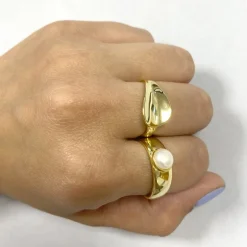 Anillo Noor Plata Dorada