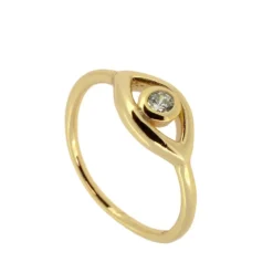Anillo Ojo Plata Dorada