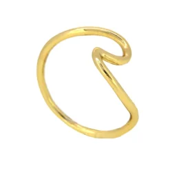 Anillo Ola Plata Dorada