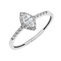 Anillo Ophal Oro Blanco 18K