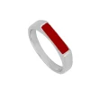 Anillo Rett Red Plata