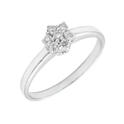Anillo Rosella Diamante 0,30ct H-VS Oro Blanco 18K