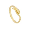 Anillo Serp Plata Dorada