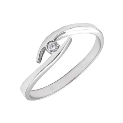 Anillo Shania Diamante 0,025ct G-VS Oro Blanco 18K