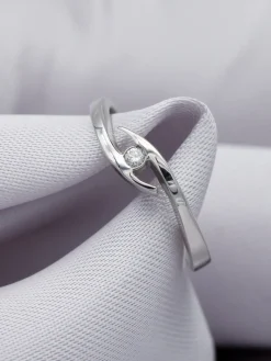 Anillo Shania Diamante 0,025ct G-VS Oro Blanco 18K