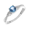 Anillo Sidney Topacio Azul Oro Blanco 18K