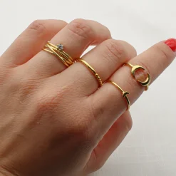 Anillo Siena Plata Dorada