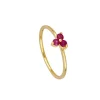 Anillo Snow Fucsia Plata Dorada