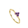 Anillo Snow Lila Plata Dorada