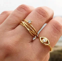 Anillo Space Plata Dorada