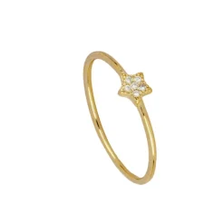 Anillo Star Plata Dorada