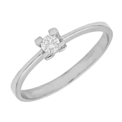 Anillo Tayra Diamante 0,165ct G-SI Oro Blanco 18K