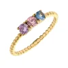 Anillo Tresillo Colored Oro 18K
