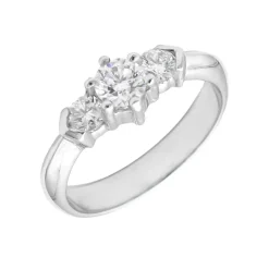 Anillo Triangle Diamante 0,67ct GH-VS Oro Blanco 18K