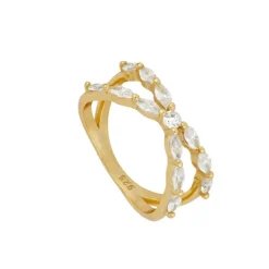 Anillo Twice Plata Dorada