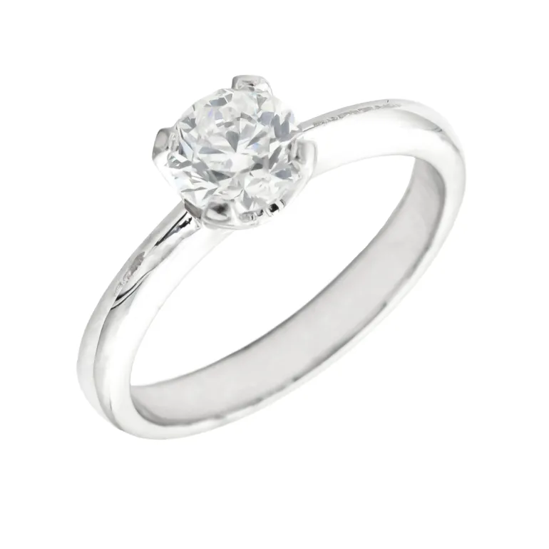Anillo Tyara Diamante 0,80ct F-VS EGL Oro Blanco 18K