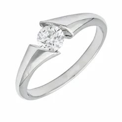 Anillo Unity Diamante 0,51ct F-GIA Oro Blanco 18K
