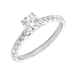 Anillo Venecia Diamantes 0,90ct DF-VS1 IGI Oro Blanco 18K