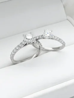 Anillo Venecia Diamantes 1,30ct DF-VS EGL Oro Blanco 18K