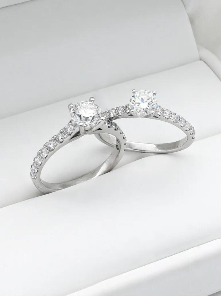 Anillo Venecia Diamantes 1,30ct DF-VS EGL Oro Blanco 18K