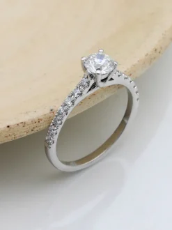 Anillo Venecia Diamantes 0,90ct DF-VS1 IGI Oro Blanco 18K