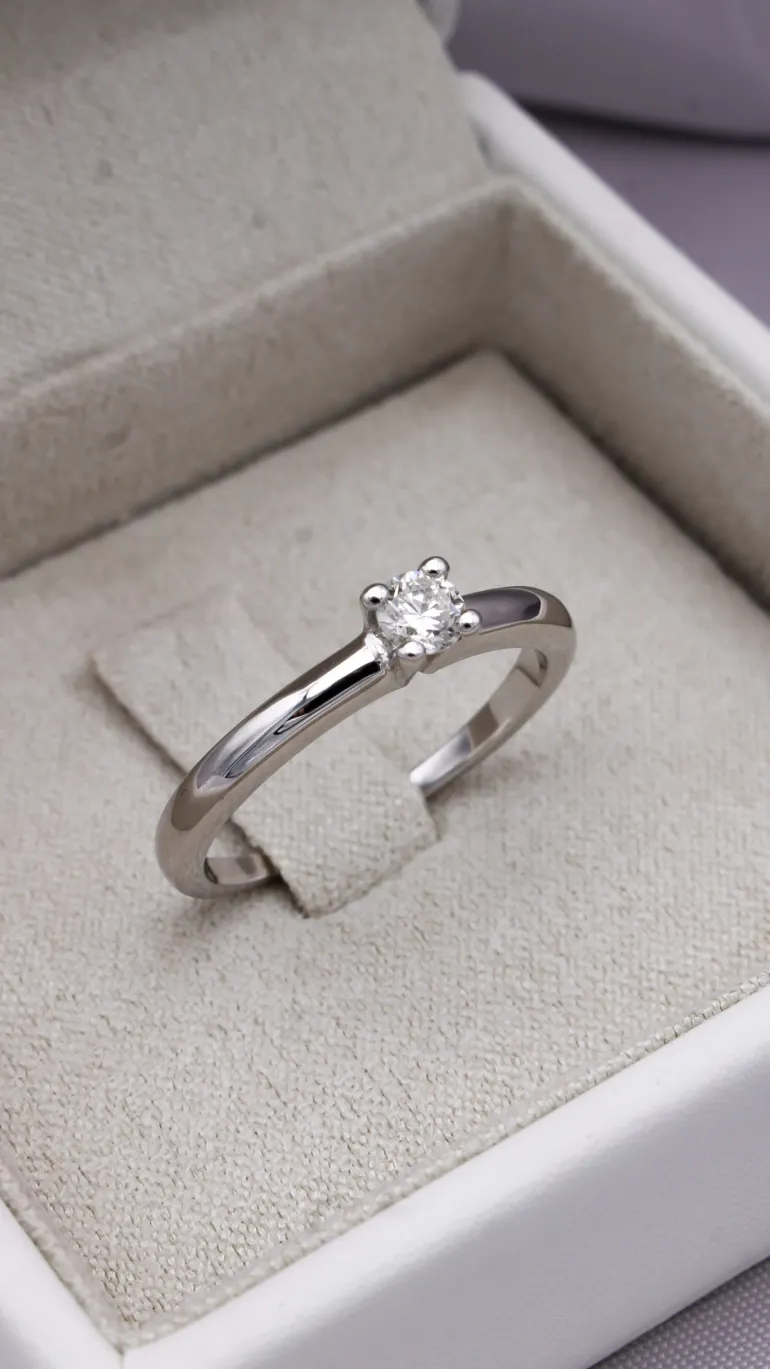 Anillo Venezia Diamante 0,20ct G-VS Oro Blanco 18K