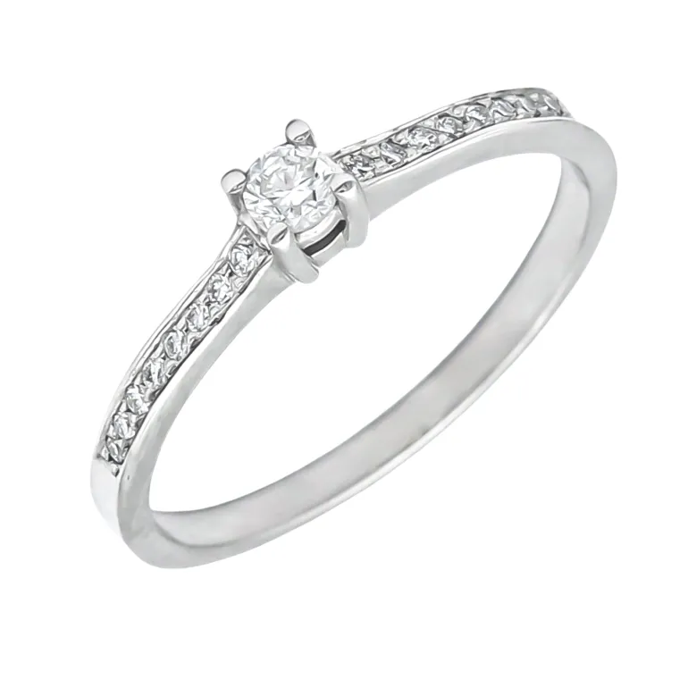 Anillo Victoria Diamantes 0,21ct GH-SI Oro Blanco 18K