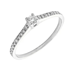 Anillo Victoria Oro Blanco 18K