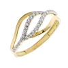 Anillo Wave Oro Bicolor 18K