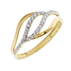 Anillo Wave Oro Bicolor 18K
