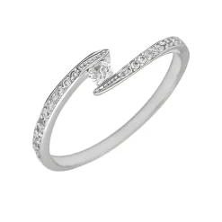 Anillo Yin Diamantes 0,17ct G-VS Oro Blanco 18K
