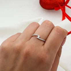Anillo Yin Diamantes 0,17ct G-VS Oro Blanco 18K