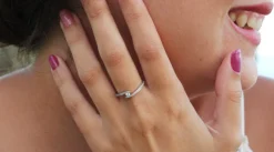 Anillo Yin Diamantes 0,17ct G-VS Oro Blanco 18K