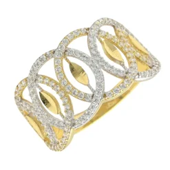 Anillo Zada Oro Bicolor 18K