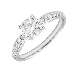 Anillo Zenin Diamantes 0,83ct DF-VVS Oro Blanco 18K