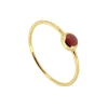 Anillo Zoe Coral Plata Dorada