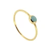 Anillo Zoe Turquesa Plata Dorada