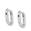 Aros Arella Black Plata