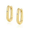 Aros Arella Circonita Plata Dorada