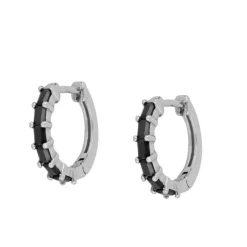 Aros Astrid Black Plata